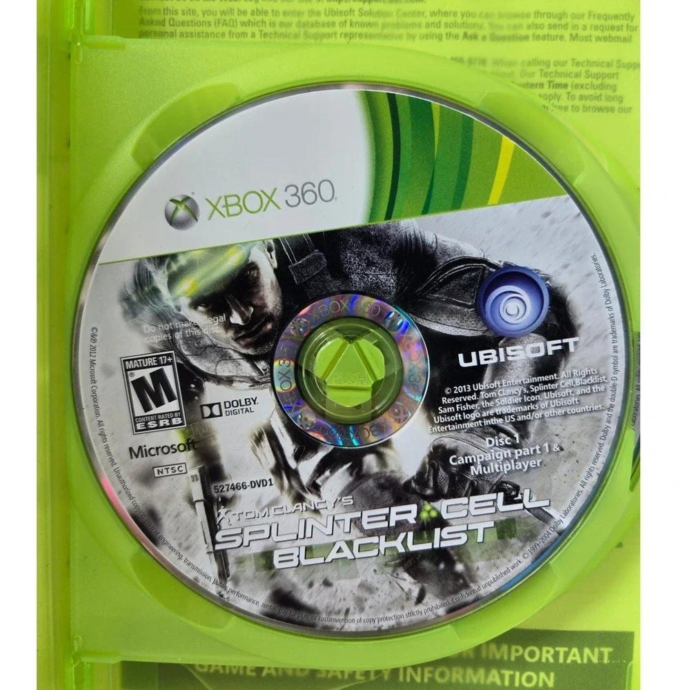 Tom Clancy's Splinter Cell Blacklist - Xbox 360 - CIB - 2 Discs GameStop Edition
